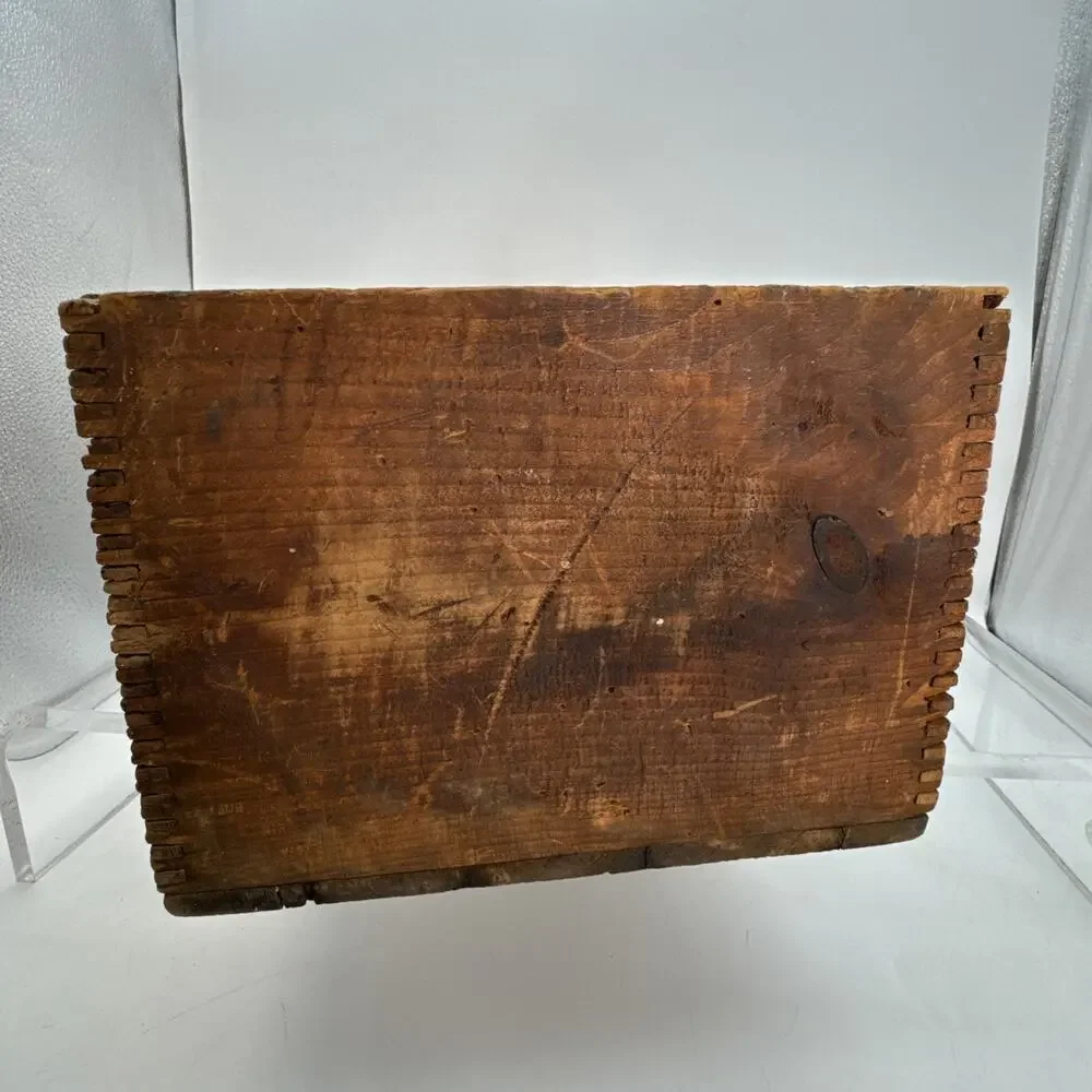 ANTIQUE FLINT’S STAR MILLS COFFEE & SPICE JG FLINT MILWAUKEE WI Wood Box